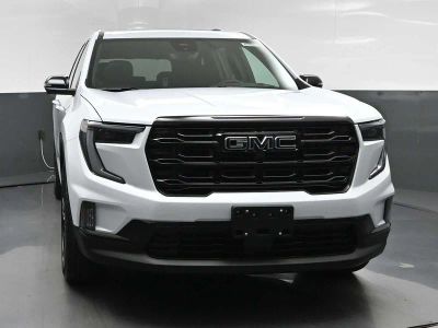 2026 GMC Acadia Elevation in Glacier White Tricoat — front three-quarter view