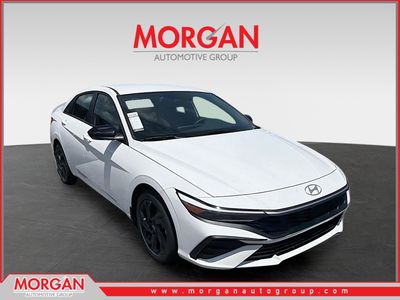 2026 Hyundai ELANTRA SEL Sport in Serenity White Pearl — front three-quarter view