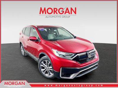 2022 Honda CR-V Touring in Red — front three-quarter view