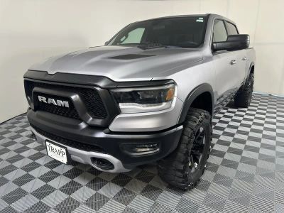 2019 RAM 1500 Rebel in Gray — front three-quarter view