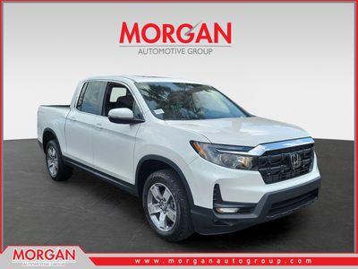 2026 Honda Ridgeline RTL in Platinum White Pearl — front three-quarter view