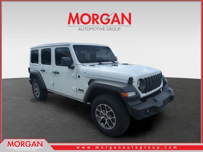 2026 Jeep Wrangler Sport S in White/off-white — front three-quarter view