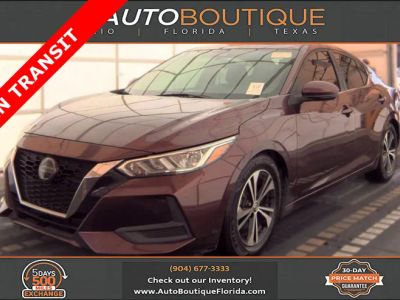 2020 Nissan Sentra SV in Rosewood Metallic — front three-quarter view