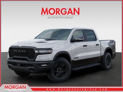 2026 Ram 1500 Rebel in White — front three-quarter view