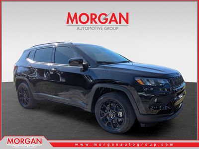 2026 Jeep Compass Latitude in Black — front three-quarter view