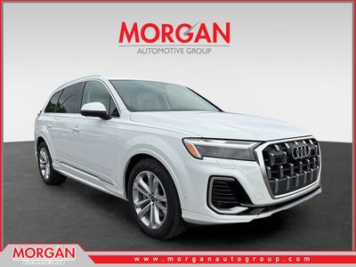 2026 Audi Q7 Premium Plus in Carrara White — front three-quarter view