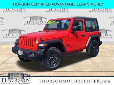 2022 Jeep Wrangler Sport in Firecracker Red C — front three-quarter view