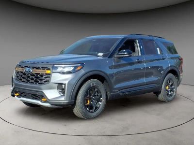 2026 Ford Explorer Tremor in Gray Metallic — front three-quarter view