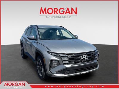 2026 Hyundai TUCSON SEL in Shimmering Silver — front three-quarter view