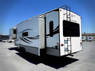 2022 Keystone Cougar — rear three-quarter view