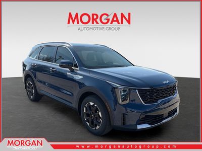 2026 Kia Sorento S in Midnight Lake Blue — front three-quarter view