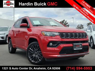 2023 Jeep Compass (RED) Edition 4x4 in Red — front three-quarter view