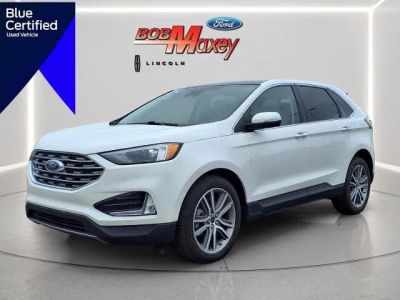 2024 Ford Edge Titanium in Star White Metallic Tri-Coat Az — front three-quarter view