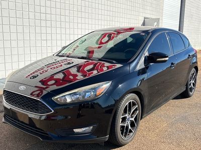 2018 Ford Focus SEL in Shadow Black — front three-quarter view
