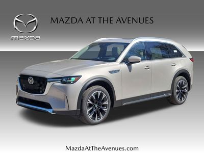 2026 Mazda CX-90 PHEV Premium Plus in Silver — front three-quarter view
