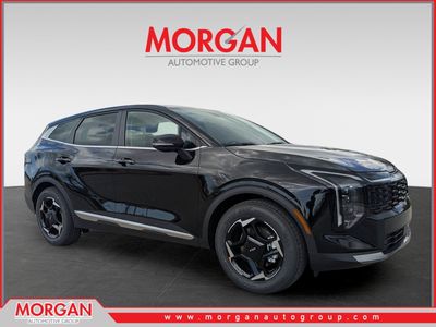 2026 Kia Sportage EX in Ebony Black — front three-quarter view
