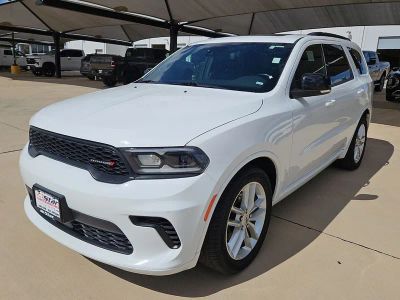 2024 Dodge Durango GT Plus in White Knuckle Clearcoat — front three-quarter view