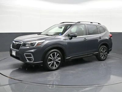 2021 Subaru Forester Limited in Gray — front three-quarter view