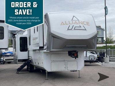 2026 Alliance RV Paradigm — rear three-quarter view