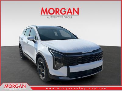 2026 Kia Sportage EX in Glacial White Pearl — front three-quarter view