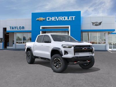 2026 Chevrolet Colorado ZR2 in Summit White — front three-quarter view