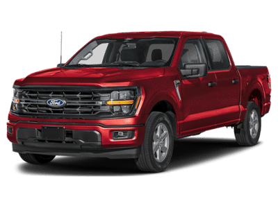 2026 Ford F-150 XLT in Red — front three-quarter view