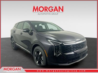 2026 Kia Sportage LX in Panthera Metal Gray — front three-quarter view