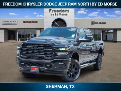 2026 RAM Ram 2500 RAM 2500 BLACK EXPRESS CREW CAB 4X4 6'4' BOX in Diamond Black Crystal Pearl-Coat Exterior Paint — front three-quarter view