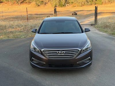 2015 Hyundai Sonata — rear three-quarter view
