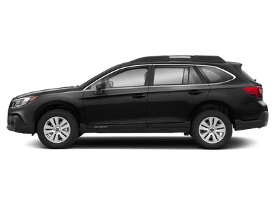 2018 Subaru Outback 2.5i in Crystal Black Silica — front three-quarter view