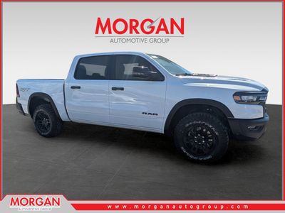 2026 Ram 1500 Rebel in White — front three-quarter view