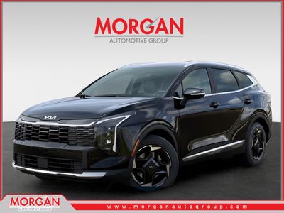 2026 Kia Sportage Hybrid EX in Black — front three-quarter view