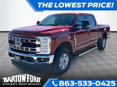 2026 Ford F-250SD XLT 4WD CREW CAB in Ruby Red Metallic — front three-quarter view