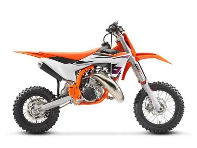 2025 KTM 50 SX — front three-quarter view