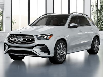 2026 Mercedes-Benz GLE 350 in MANUFAKTUR Moonlight White Metallic — front three-quarter view