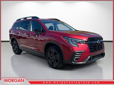 2026 Subaru Ascent Onyx Edition Touring in Crimson Red Pearl — front three-quarter view
