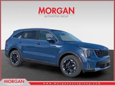 2026 Kia Sorento S in Midnight Lake Blue — front three-quarter view
