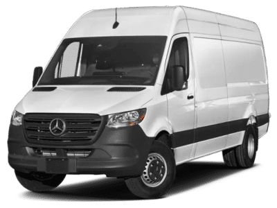 2026 Mercedes-Benz Sprinter 3500 Cargo 170 WB in Arctic White — front three-quarter view