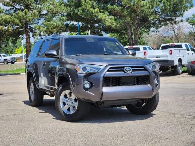 2021 Toyota 4Runner SR5 in Magnetic Gray Metallic — front three-quarter view