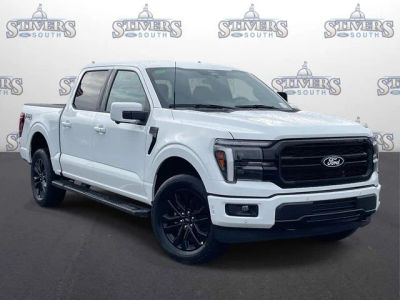2026 Ford F-150 Lariat in White — front three-quarter view