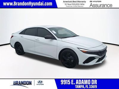 2026 Hyundai ELANTRA SEL Sport in White — front three-quarter view