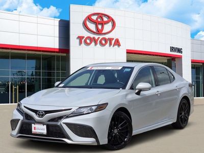 2023 Toyota Camry XSE in White — front three-quarter view