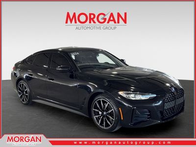 2024 BMW 4 Series 430i Gran Coupe in Black — front three-quarter view