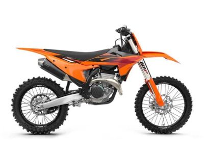 2027 KTM 350 SX-F — front three-quarter view