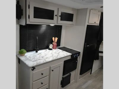 2025 Forest River RV Apex Nano — rear three-quarter view