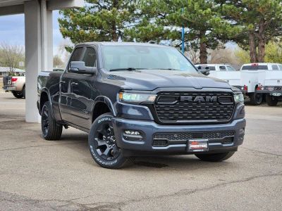 2026 RAM 1500 RAM 1500 BIG HORN QUAD CAB 4X4 6'4' BOX in Forged Blue Metallic Exterior Paint — front three-quarter view