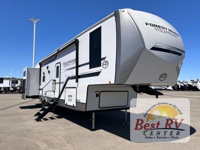 2026 Forest River RV Wildwood Heritage Glen — front three-quarter view