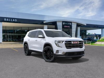 2026 GMC Acadia Elevation in Summit White — front three-quarter view