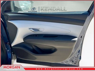 2026 Hyundai TUCSON SEL in Atlantis Blue — front three-quarter view