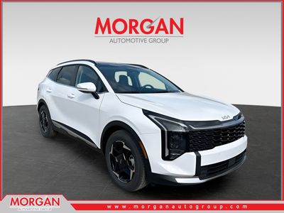 2026 Kia Sportage EX in Glacial White Pearl — front three-quarter view